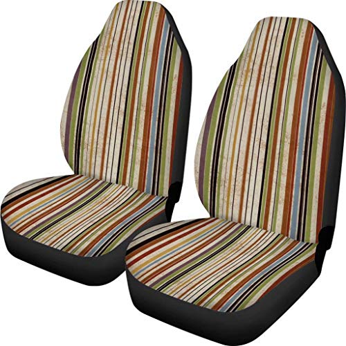 chaqlin 2 Pieces Car Front Seat Covers with Vintage Ethnic Tribe Pattern Universal Auto Interior Accessories Decor Bucket Seat Cover, Fit Most Vehicle, Cars, Sedan, Truck, SUV