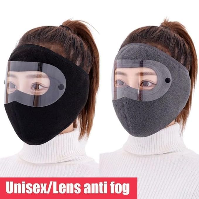 Image of Unisex Face Mask Windproof Full Face Mask Anti Fog Removable Eye Protection Screen Summer Keep Warm Cycling Mask Motorcycle Mask for Women and Men- Pack of 1