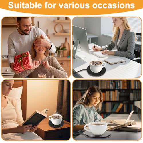 USB Coffee Mug Warmer for Desk - Electric Coaster with 55°C Constant Heat, 8-Hour Auto Shut Off - Ideal Gift for Hot Beverages - Image 5