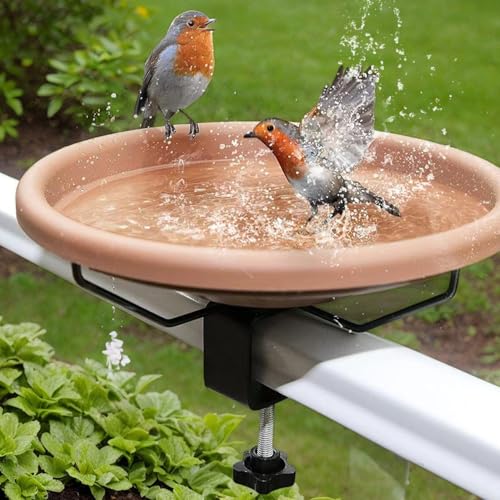 Bain d'oiseaux chauffant en acier robuste pour une terrasse moderne - 7