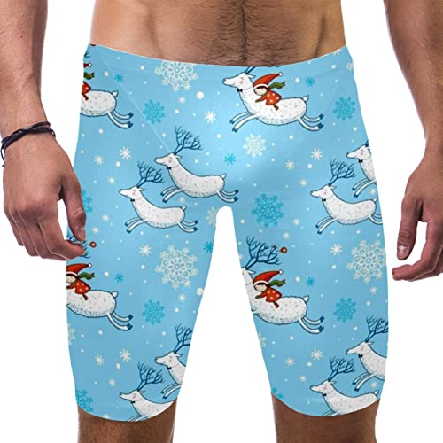 Short de bain pour homme anti-irritation à séchage rapide motif élan bleu