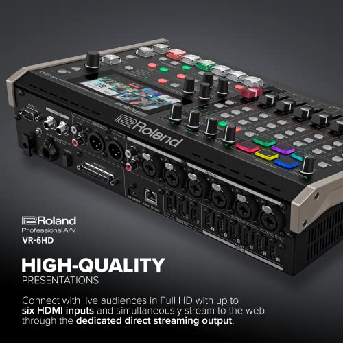 Roland Vr-6Hd Direct Streaming Av Mixer | Professional Portable All-In-One Hub For Business Livestreaming | Deep Automation | Video Switching | Audio Mixing | Ptz Camera Control | Sdxc Card Recording #TOP3