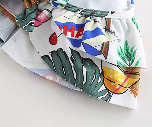 Image of Girls Two Piece Bikini Swimsuits Hawaiian Floral Bathing Suit for Kids Summer Beach Swimwear Set 3-16 Years