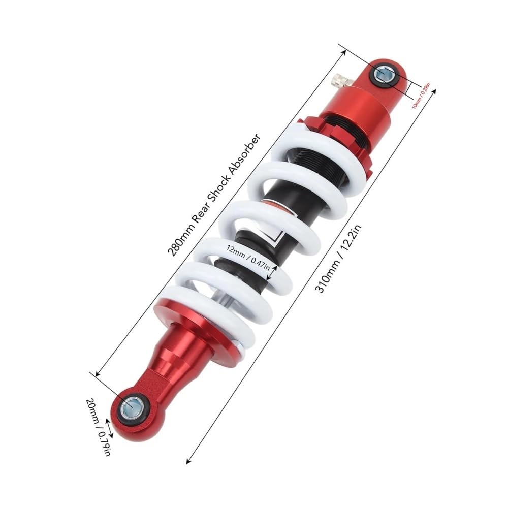 Amortiguador choque Amortiguador 280 Mm Para Dirt Pit Bike ATV Go