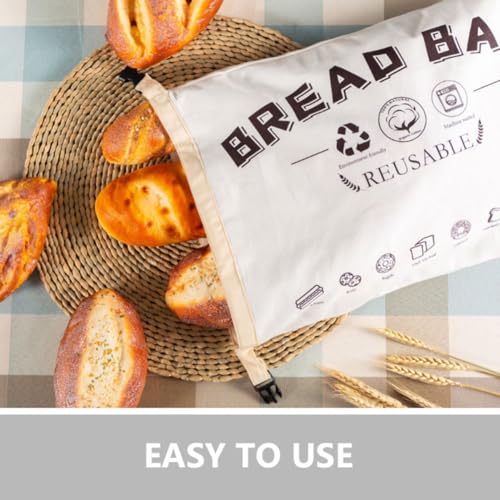 Bolsa de pan de algodón CRAFTHROU ideal para servir de forma elegante en fiestas y cenas 5