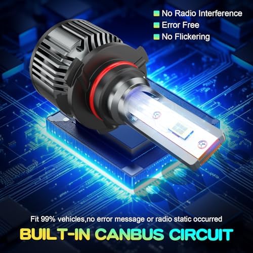High Low Beams Compatible for Ram 1500 2500 3500 2009 2010 2011 2012 2013 2014 2015 2016 2017 2018 2019 2020 2021 2022 2023 2024 2025, White Powersports Light Bulbs, Plug-n-Play, Off-Road Use, 4 PCS — view 3