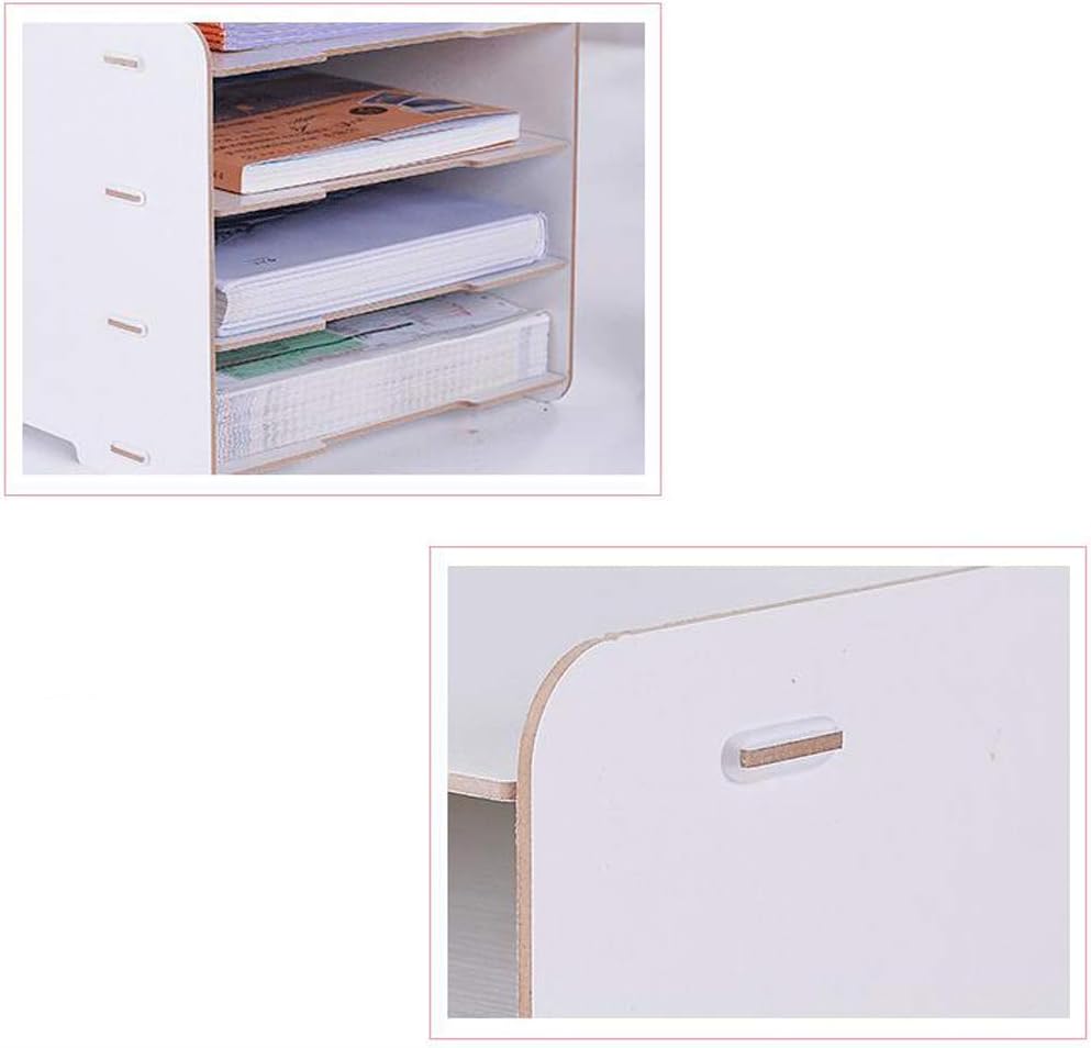 Storage Box Office File Rack A4 Desktop Organizer Folder Information Frame Vertical Section Rack Book Box HUYP (Color : Black) : Office Products