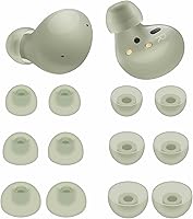 Vista 12 de 9 pares de auriculares de silicona Galaxy Buds 2 almohadillas para los oídos, S/M/L 3 tamaños de goma suave flexible para los oídos, puntas de ala