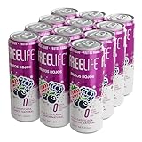 FreeLife | Agua gasificada con sabor natural de frutas, sin calorías ni endulzantes 12 Pack de 355 ML (Frutos Rojos)