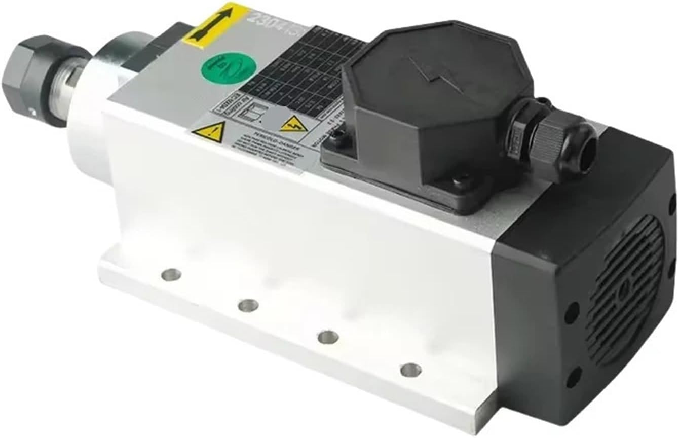 Computerized Numerical Control 2.2KW ER20 3.5KW ER20 ER25 220V 380V Air Cooled Cooling Motor for Woodworking Router Milling Machine(2.2KW ER20,220V)
