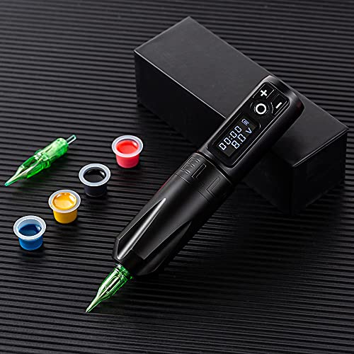 Xnet Wireless Tattoo Machine - Coreless Motor Cartridge Battery Pen 1950Mah Digital Led Display Power Supply Tattoo Kit Permanent Makeup Equipment For Professionals Tattoo Artists #TOP6