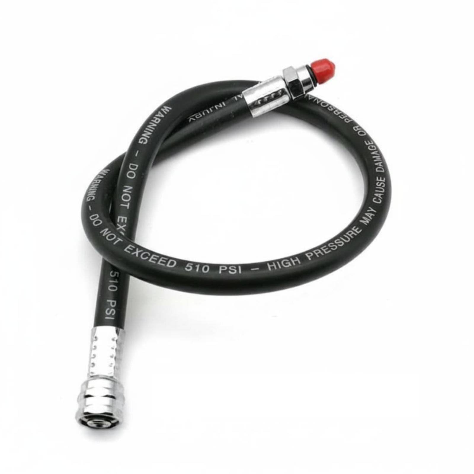 Tubo de Regulador de Buceo Alta Latiguillo Baja Presión Tubo Secundaria Etapa para Inmersiones Técnicas, Negro, 60 Cm