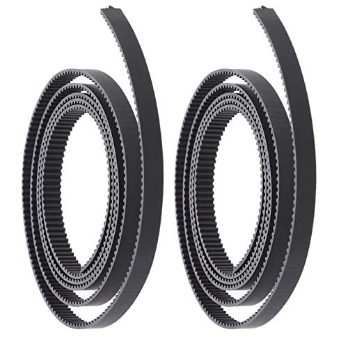 VINTORKY 2pcs Rubber Timing Belt Printer Accessories Flexible Timing Belt for Lightweight Compact Design for Printer Pul