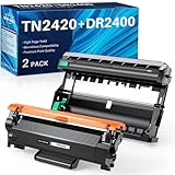 brother hl 5250dn INK4U Tóner TN2420 + tambor DR2400 compatible para Brother DR-2400 Unidad de tambor para TN2420 Tóner TN2410 Negro. (No original, incluye tóner TN-2420, unidad de tambor DR 2400)