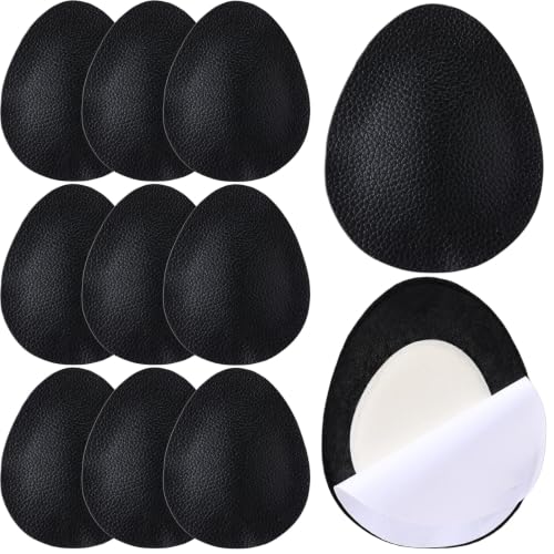 Image of Syhood 20 Pcs Metatarsal Pads for Women,Oval Style,Black,Leather