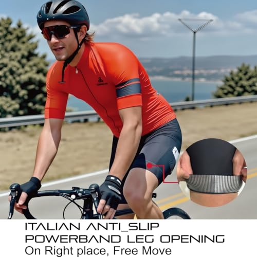 Image of Ceroti Custom Apparel Service Men's Pro Long Inseam Cycling Bibs, Side Cargo Pockets Bibs Optional,Bike Shorts UPF50+