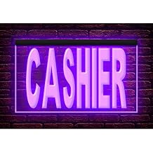 120029 Cashier Customers Pay Cash Checkout Restaurant Cafe Shop Store Display LED Light Neon Sign 12" X 8", Purple