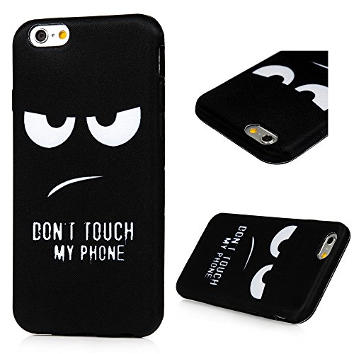 Iphone 6S Case,Iphone 6 Case (4.7 Inch),Soft Silicone Case Shockproof Protective Anti-slip Fancy Fabric Texture Surface Coated Design Slim Fit Cover By BADALink - Don't Touch My Phone