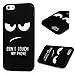 iPhone 6S Case,iPhone 6 Case (4.7") - Shockproof Soft Silicone Bumper Full Protective Case Anti-slip Scratchproof Fabric Texture Surface Coated Ultra Slim Cover By Badalink - Don't Touch My Phone
