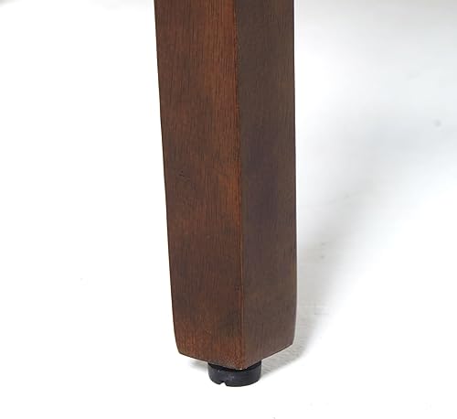 Miniatura 8 de Parsons - Juego de 2 sillas de comedor tapizadas de tela, elegantes sillas de comedor tapizadas de tela, asiento acolchado cómodo, patas de madera