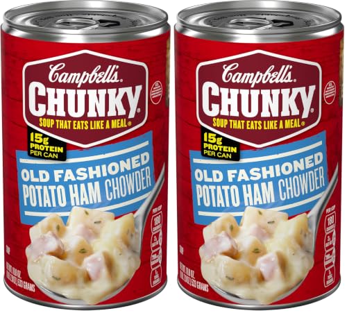 Image of Campbell's Chunky Soup, Old Fashioned Potato Ham Chowder, 18.8 Oz Can (Pack of 2)