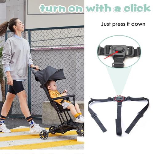 5 Punkt Gurt Sicherheitsgurt, Ersatz-Sicherheitsgurte für Baby Kinderwagen Hochstuhl, Hochstuhlgurte Verstellbare Wandelbare Gurte Multifunktional Kinderschutzgurt Buggy (3-Punkt)