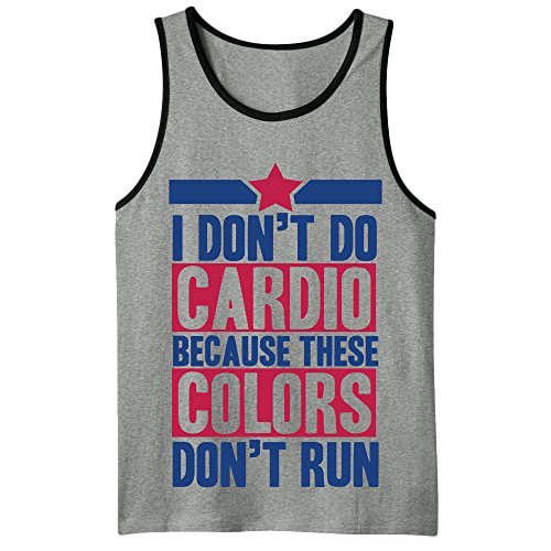 mintytees I Don't Do Cardio Because These Colors Don't Run Workout Mens Tank Top
