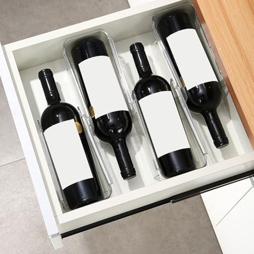Casier à vin empilables transparent support bouteille plastique cuisine et table