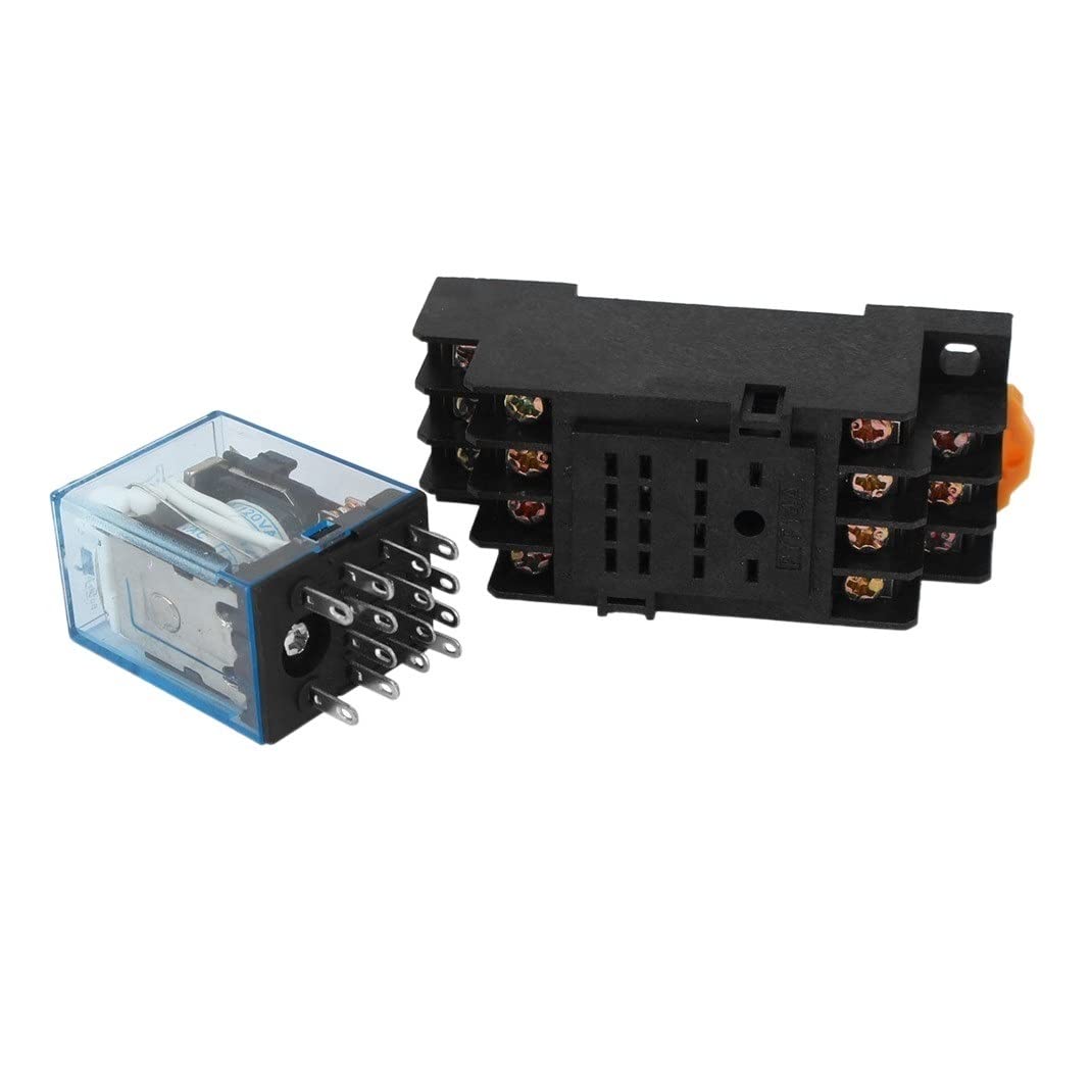 FQJYXWEWL Electronic Accessories 1Pcs MY4NJ DC12V 24V AC110V 220V Electronic Micro Mini Electromagnetic Relay 5A 14PIN Coil 4DPDT with PYF14A