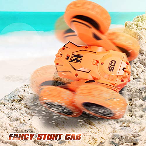 Peradix RC Remote Control Stunt Car, Electric 4WD Cars 360°Off Road Acrobatic Rotation Vehicle, 2.4GHz High Speed Racing Slot Car Toys for Boys Girls(Battery and USB Charging Cable Included) - Thumbnail 4