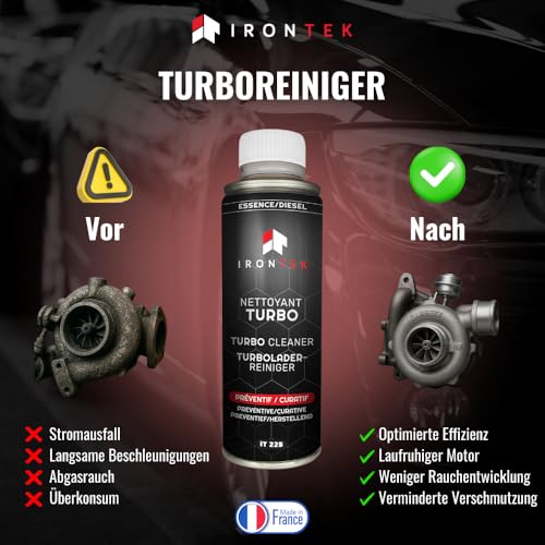 IRONTEK Turboreiniger Diesel Benzin 300ml IT225 | Ohne Demontage | Profi Effizienz