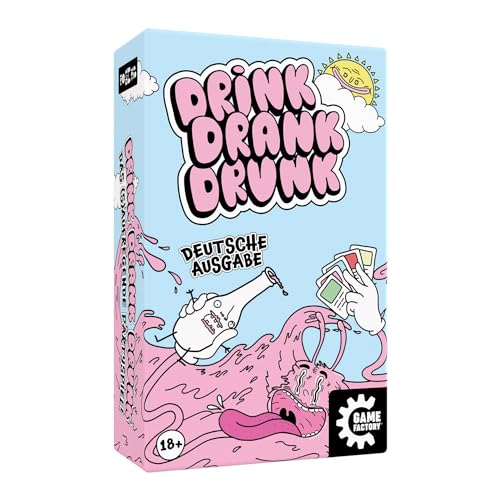 Game Factory 646276 Drink Drank Drunk - Das (s)aufregende Partyspiel, Trinkspiel, Kartenspiel für Erwachsene, Saufspiel ab 18, deutsche Ausgabe, Rose