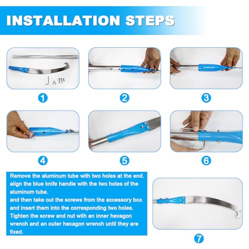 Serra manual, aparador de árvores, serra de poda de mastro, serra de mastro para aparar árvores, fer