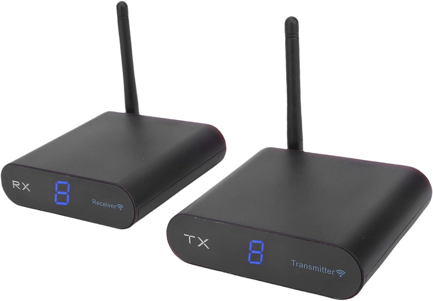 ASHATA AV Transmitter and Receiver, 200m / 656ft Wireless AV Extender Kit, Plug and Play TV Adapter Converter Extender Kit for Home Theater (US)