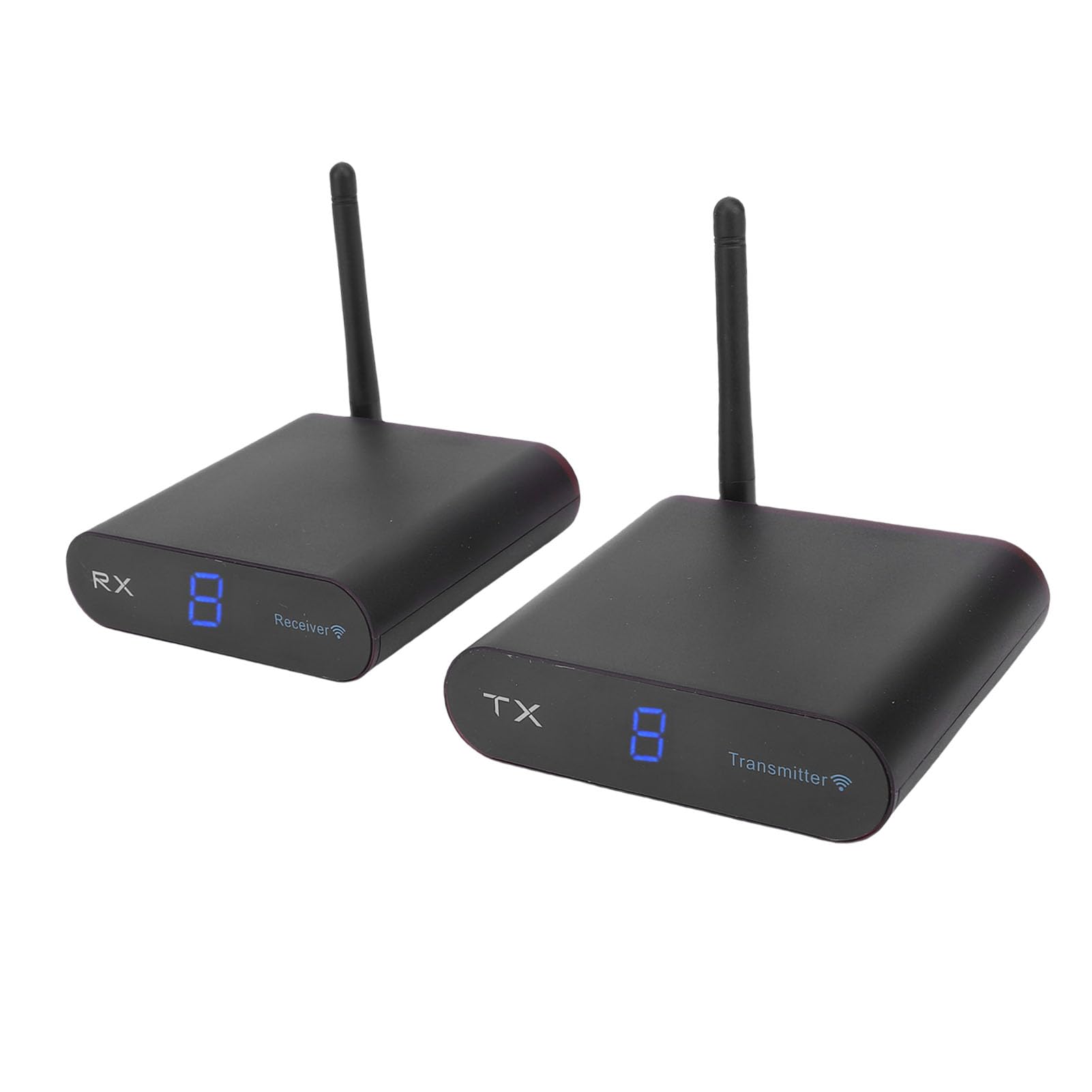 ASHATA Émetteur et Récepteur AV, Kit D'extension AV sans Fil 200 M/656 Pieds, Kit D'extension de Convertisseur D'adaptateur TV Plug and Play pour Cinéma Maison (EU)