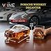 Car Whiskey Decanter 8.5oz, Nascr Porsche Coupe Sports Luxury Sports Vehicle Glass Liquor Dispenser for Men, Husband, Dad, Collectible Barware Gift for Bourbon, Scotch, Fathers Day, Birthday Gifts