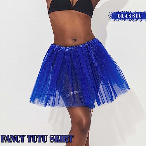 Twinklede Women Tutu Skirt Classic 4 Layered Tutus Elastic Tulle Costume Skirts For Adult And Teen Girls  thumb #1