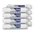 T33 Inline Coconut Grade Activated Carbon Pre/Post Membrane Filter for Taste and Odor Reduction WELL-MATCHED with AICRO, K2533JJ, FT15, IC-100A (Set of 8)