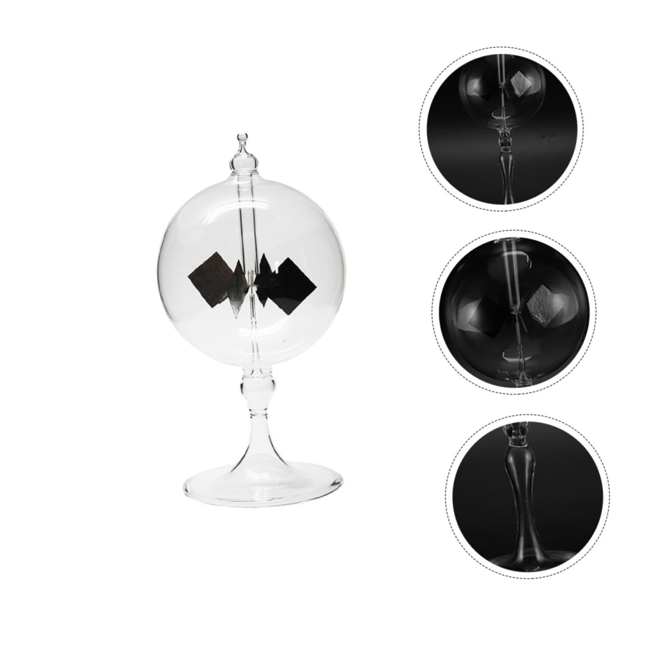 Gatuida Molino de Viento Solar Medidor de Radiación Rueda Giratoria Manual y Vidrio Borosilicato