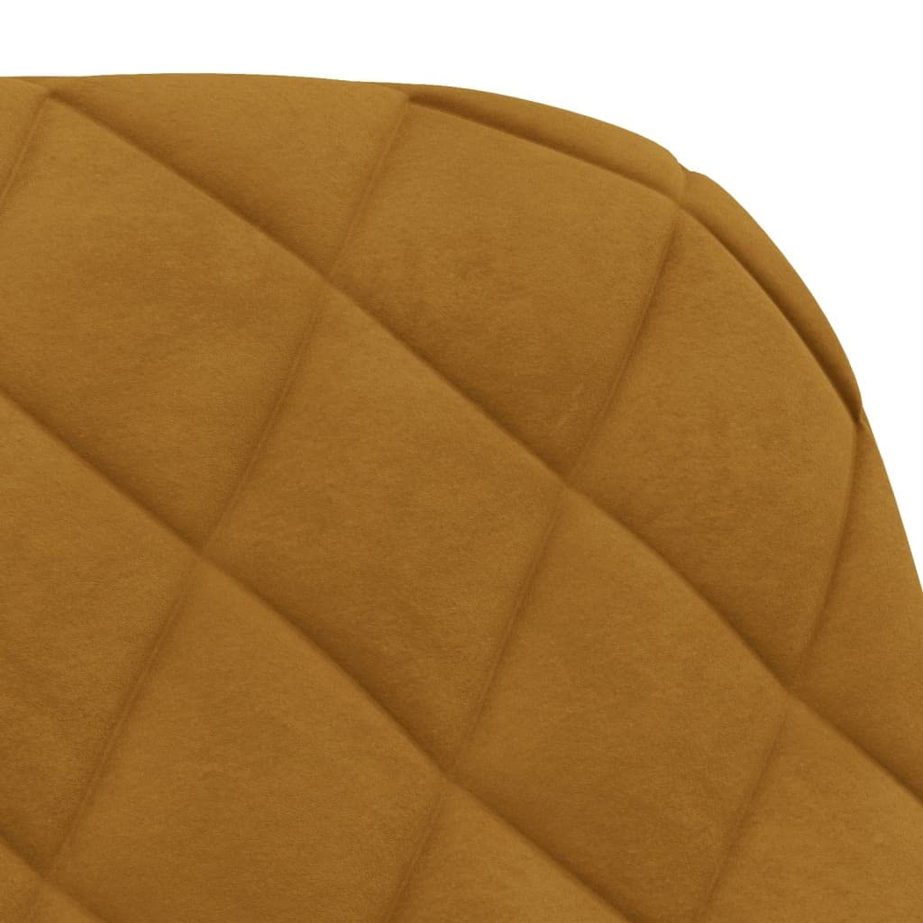 Juego de 2 sillas de comedor tapizadas de terciopelo marrón con reposabrazos | Cómodo sillón tapizado con espuma y marco de metal resistente para cocina, salón y comedor.