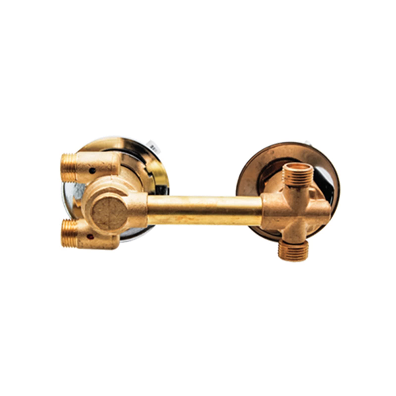 ZYCHSJXA 2/3/4/5 Ways Brass Thermostatic Shower Diverter Valve, G1/2 Thread Mixer Control, Temperature Regulator for Bathroom, Cartridge, 2 Outputs 10cm