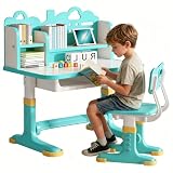 Kids Study Desk and Chair Set 3-12 - Height Adjustable Children Study Table