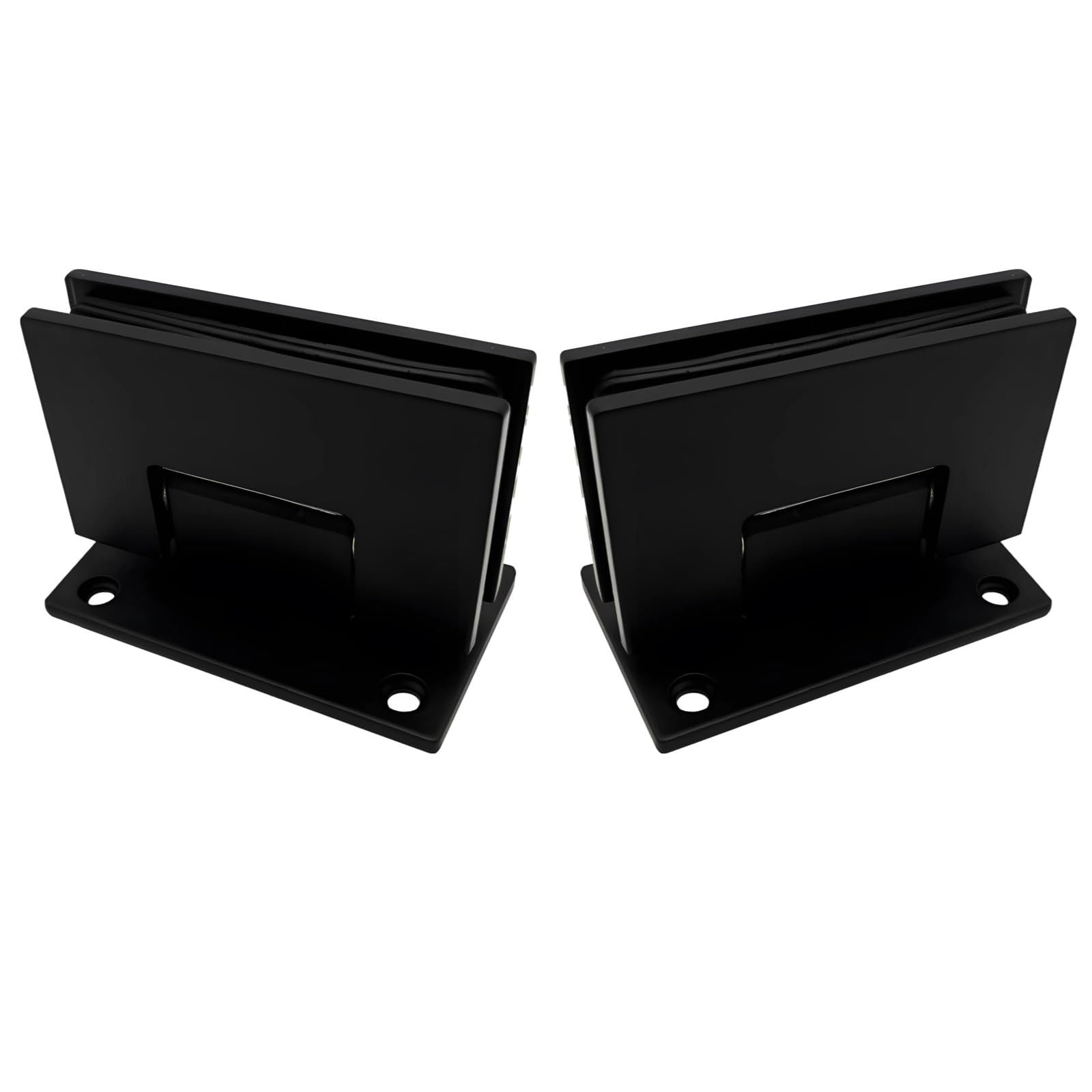 Charnière porte douche 90° noir mat en métal pour salle de bain moderne