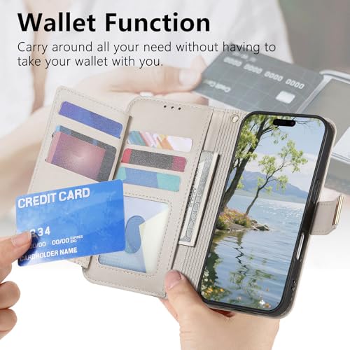 Coque portefeuille Honor 400 Pro 5G Asuwish en matériaux durables avec sangle et support