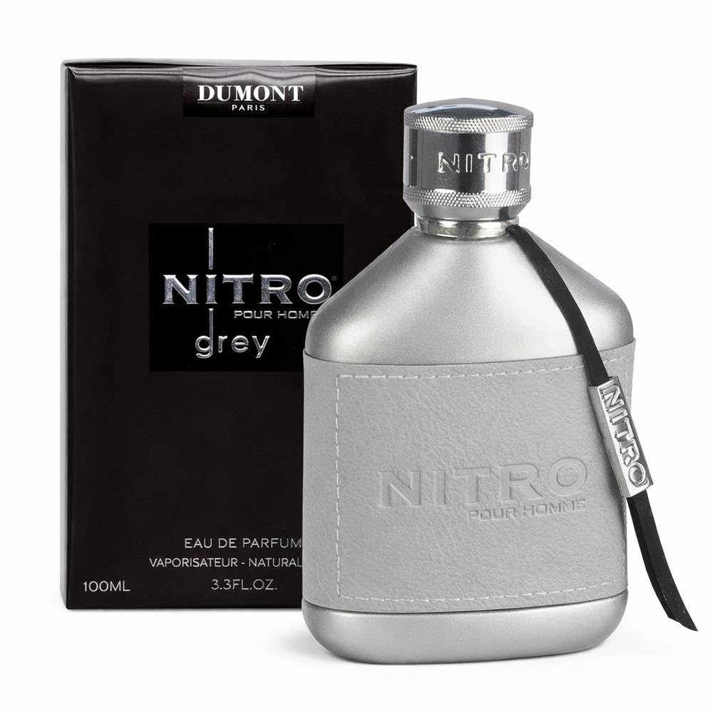 Dumont Nitro Grey Pour Homme Eau de Parfum, 100ml, Profumo Uomo con Note di Bergamotto e Legno