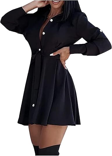 Hermoso Rojo Casual Vestidos de noche 2020 A-Line / Princess V-Cuello  Mangas de campana Cinturón