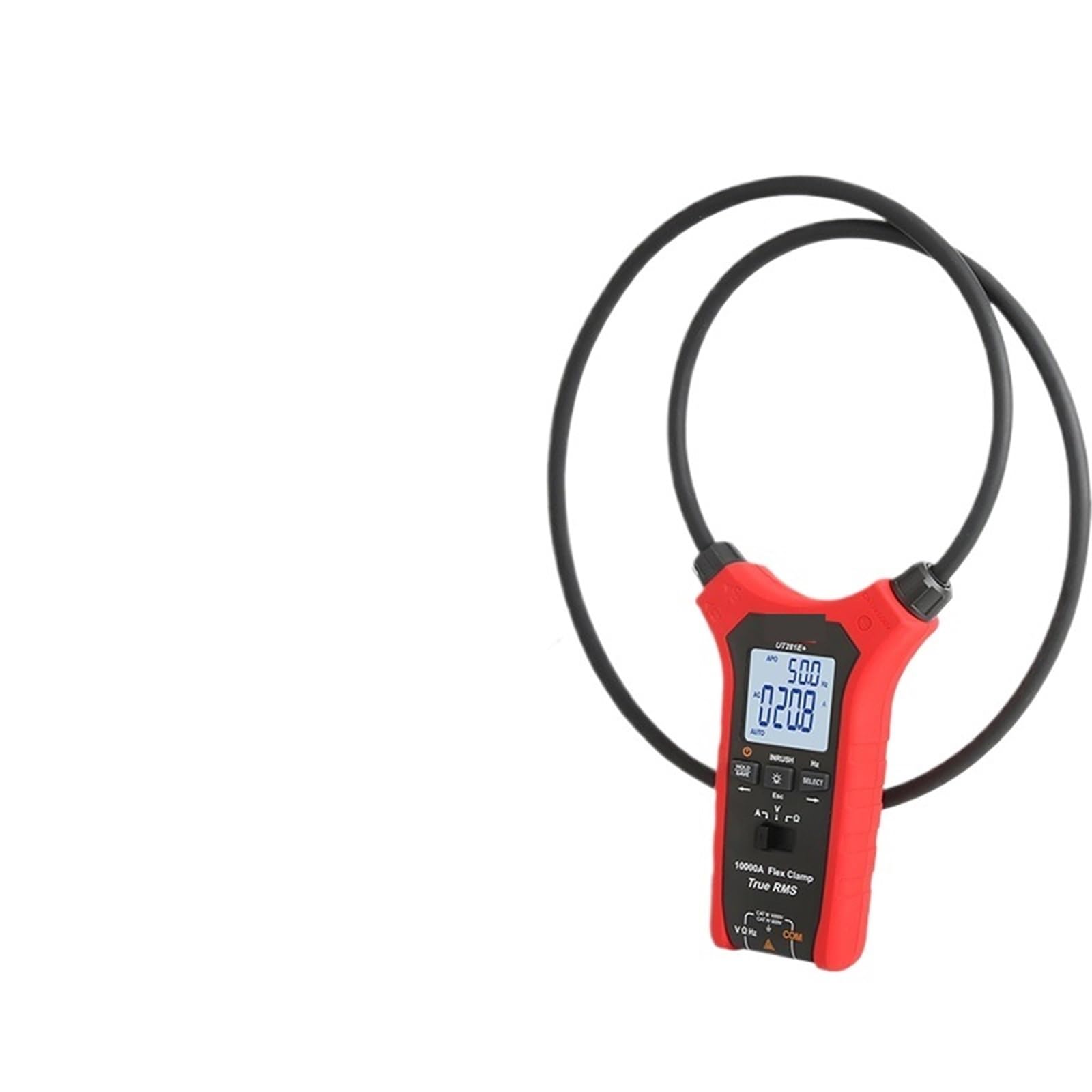 Pinza amperimétrica digital flexible UT281E+ de 10000 A, 6000 cuentas, multímetro, amperímetro, voltímetro, frecuencímetro.