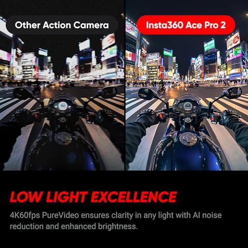 Insta360 Pacote de bateria dupla Ace Pro 2 – Câmera de ação à prova d'água 8K projetada com Leica,