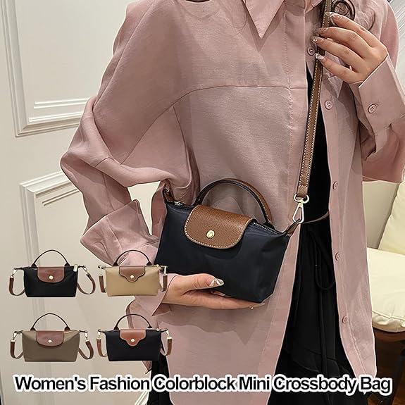 Women's Fashion Colorblock Mini Crossbody Bag,Solid Color Square Purse With Adjustable Strap,Ladies Shoulder Totes Bag2