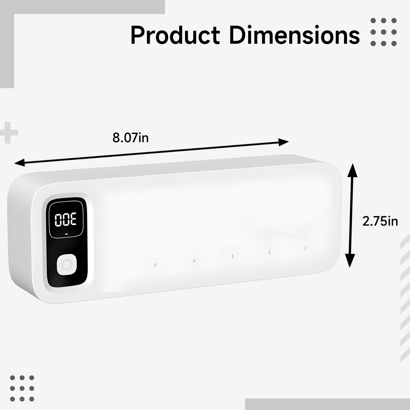 Sunshine-C - Soporte para cepillo de dientes eléctrico de pared, estación de limpieza UV con 5 ranuras, batería de 2000 mAh, ciclo de mantenimiento de 200 s, limpiador automático de cepillos de